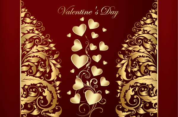 free vector Love the background pattern vector